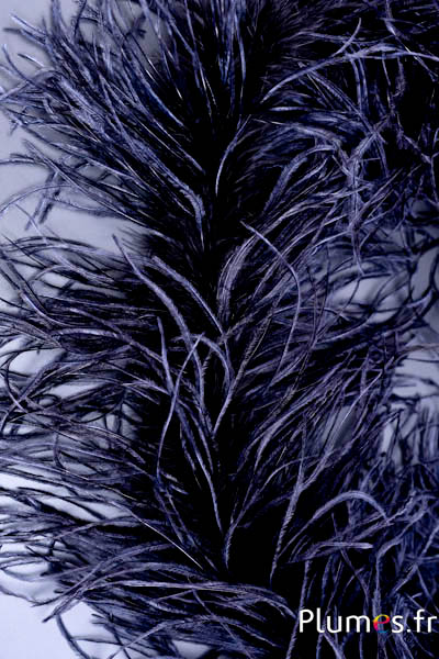 Boa en plumes d'autruche - 4 plis, 2 m - noir